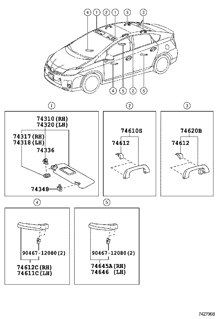  PRIUS |  ARMREST VISOR