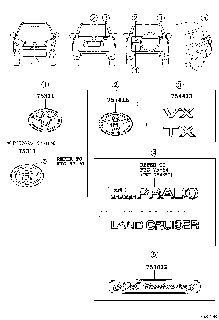  LAND CRUISER 150 |  EMBLEM NAME PLATE