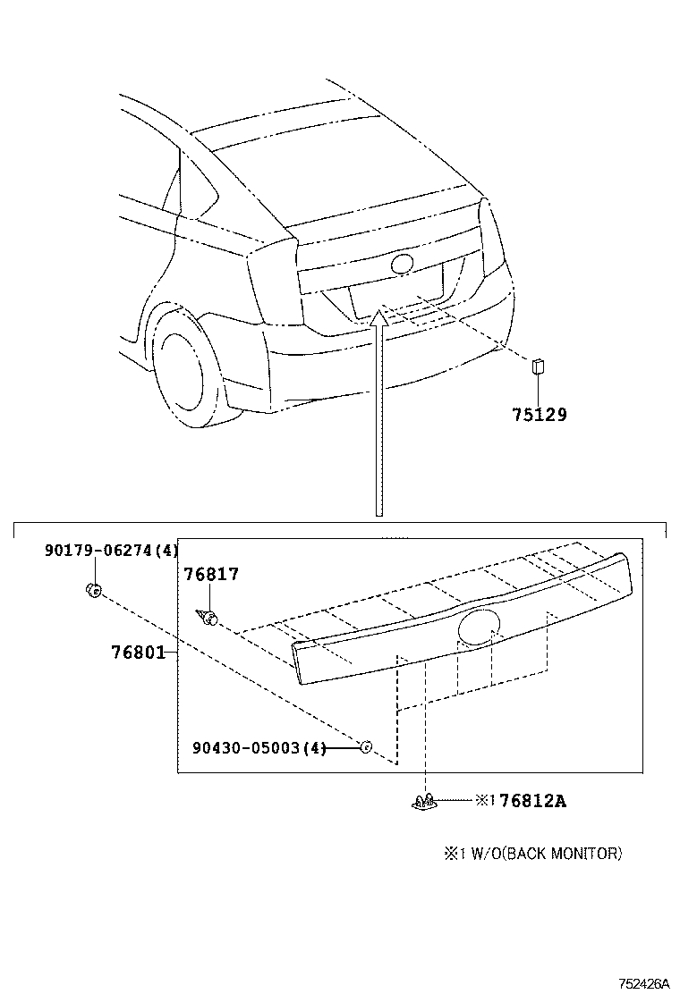  PRIUS |  REAR MOULDING