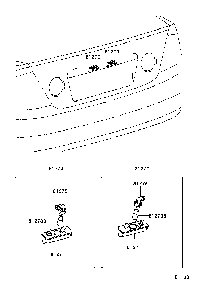  IS200 300 |  REAR LICENSE PLATE LAMP