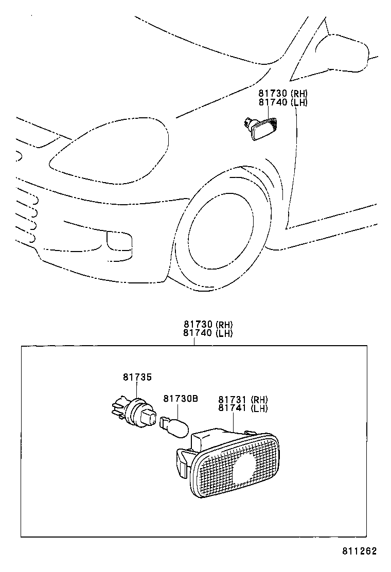  YARIS ECHO VERSO |  SIDE TURN SIGNAL LAMP OUTER MIRROR LAMP