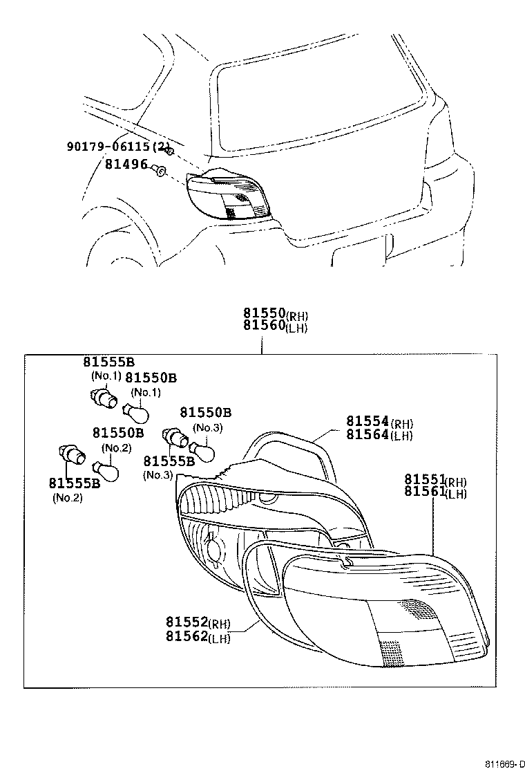  YARIS |  REAR COMBINATION LAMP