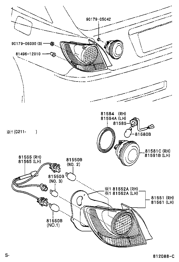  IS200 300 |  REAR COMBINATION LAMP