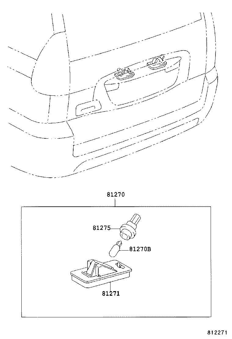  LAND CRUISER 120 |  REAR LICENSE PLATE LAMP