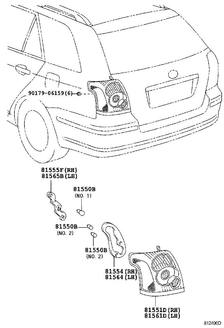  AVENSIS |  REAR COMBINATION LAMP