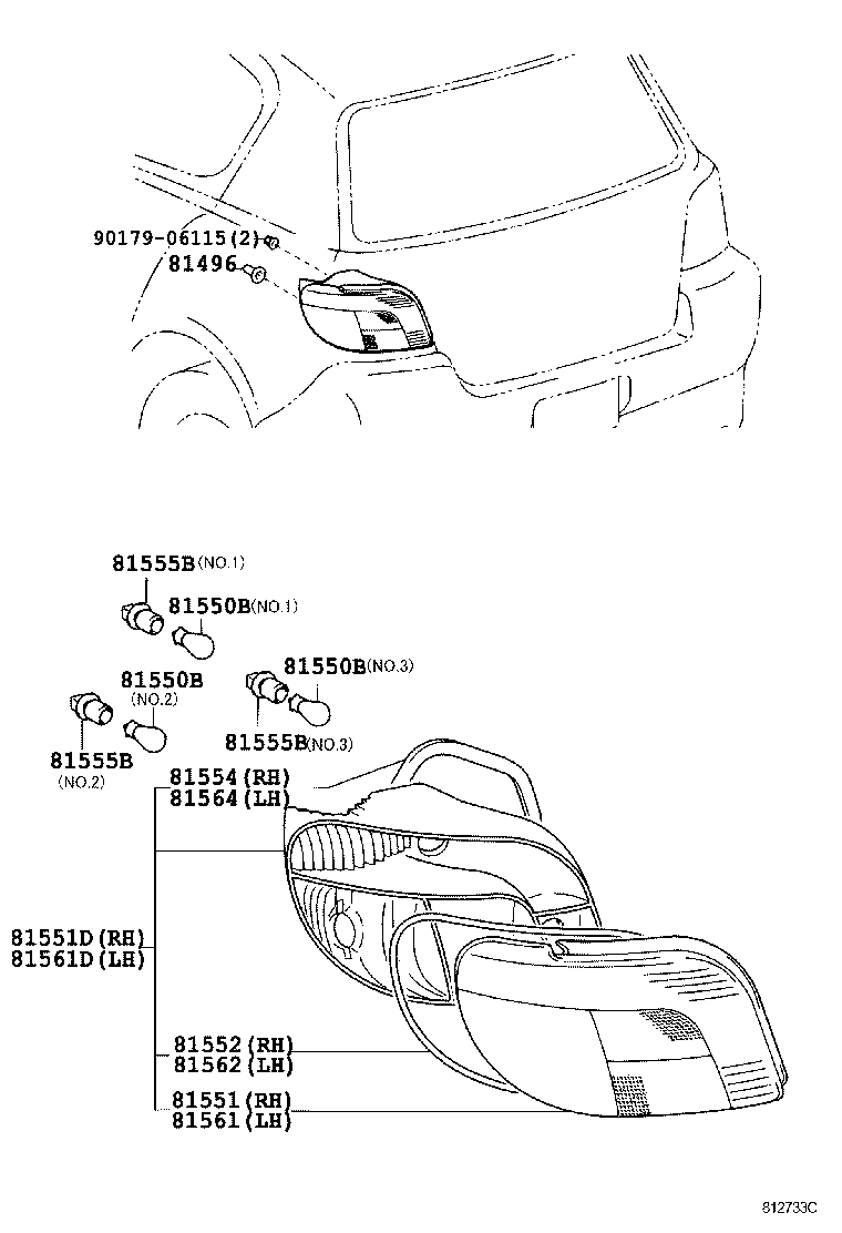  YARIS |  REAR COMBINATION LAMP