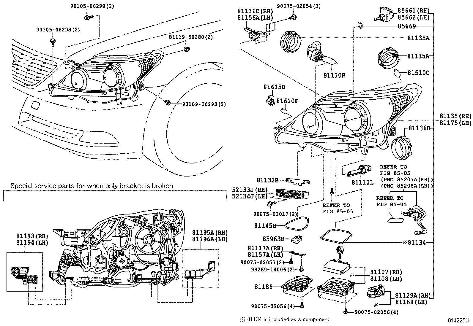  LS600H 600HL |  HEADLAMP