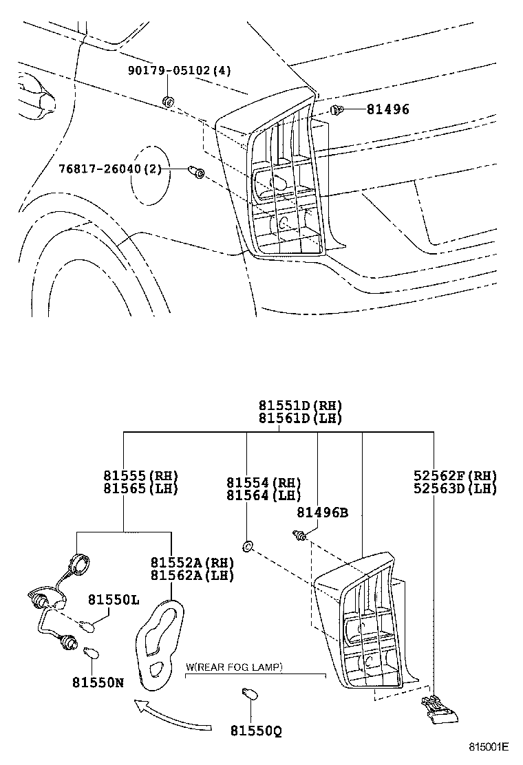  PRIUS |  REAR COMBINATION LAMP