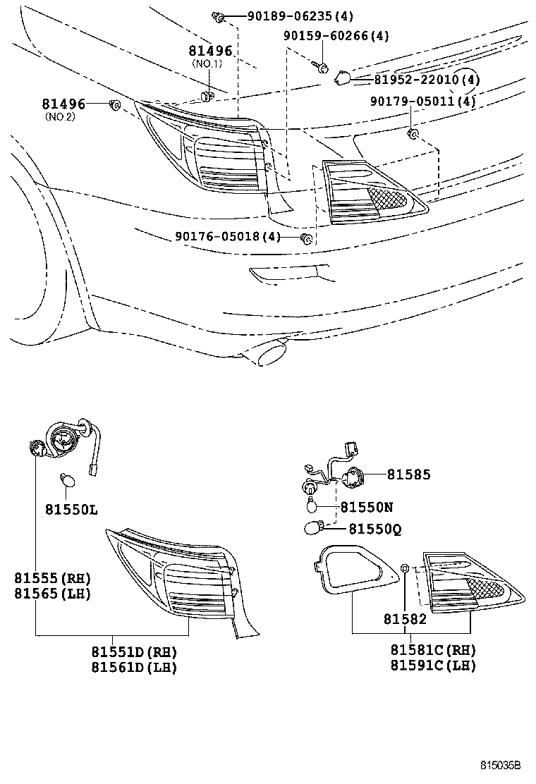  IS250C |  REAR COMBINATION LAMP