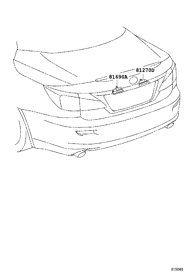  IS250C |  REAR LICENSE PLATE LAMP