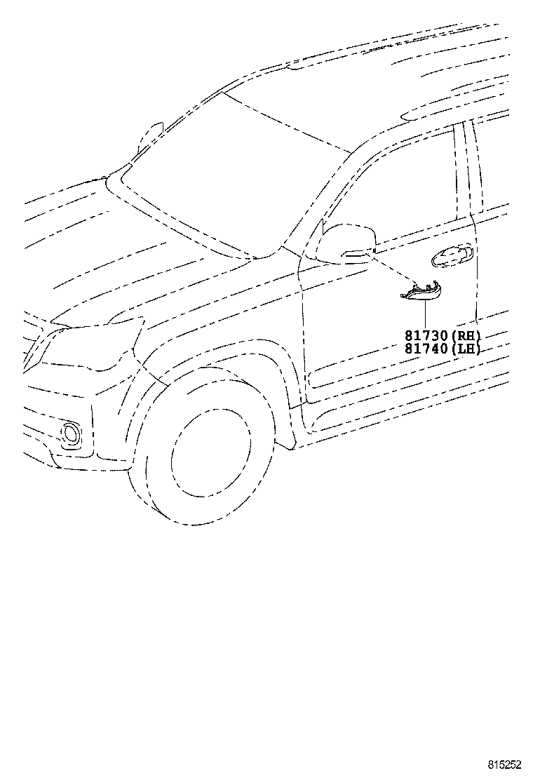  GX460 |  SIDE TURN SIGNAL LAMP OUTER MIRROR LAMP