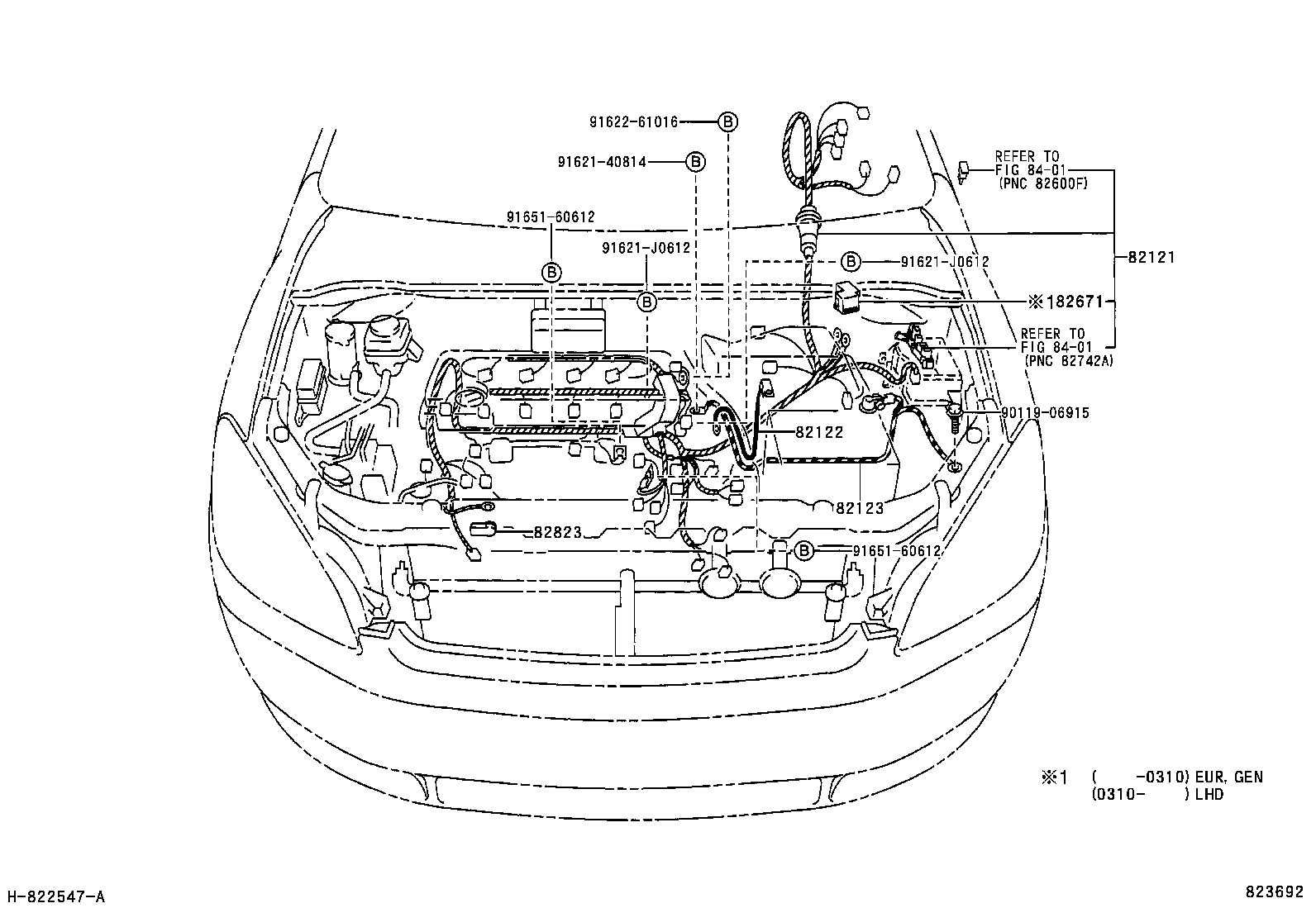  PICNIC AVENSIS VERSO |  WIRING CLAMP