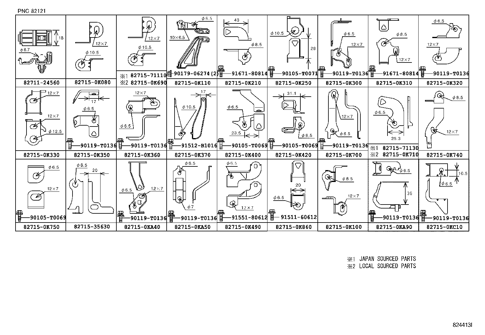  HILUX |  WIRING CLAMP