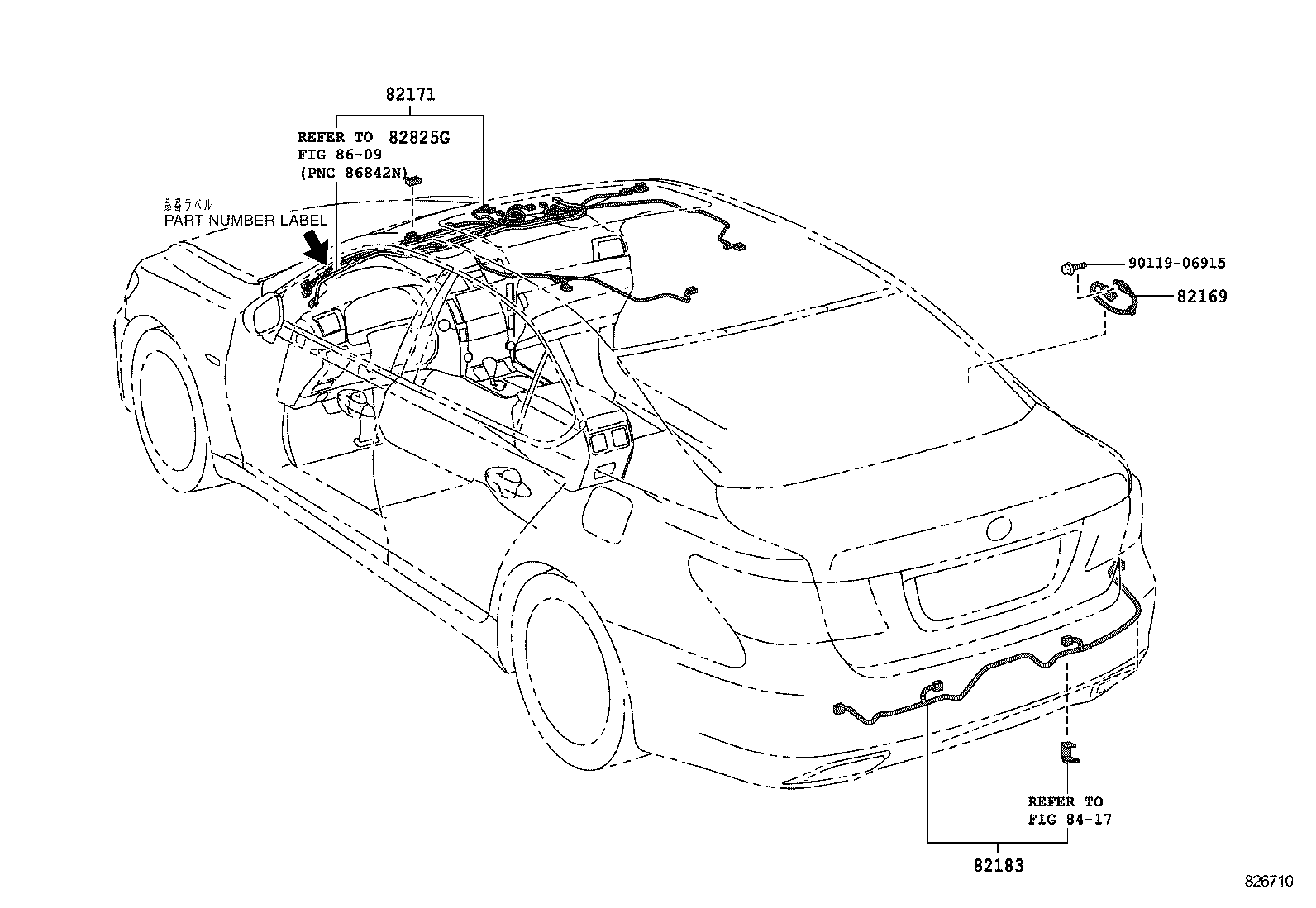  LS460 460L |  WIRING CLAMP