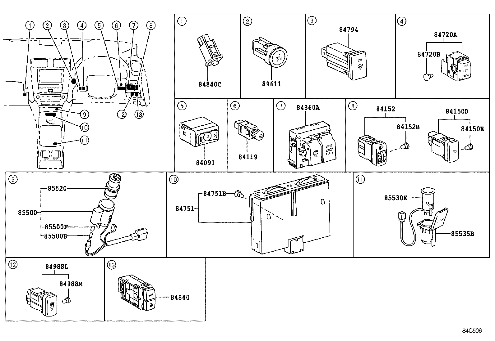  IS250C |  SWITCH RELAY COMPUTER