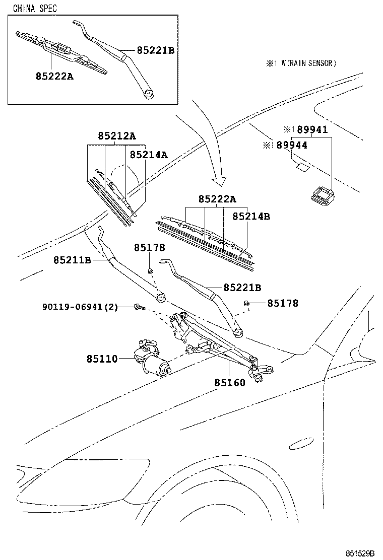  GS30 35 43 460 |  WINDSHIELD WIPER