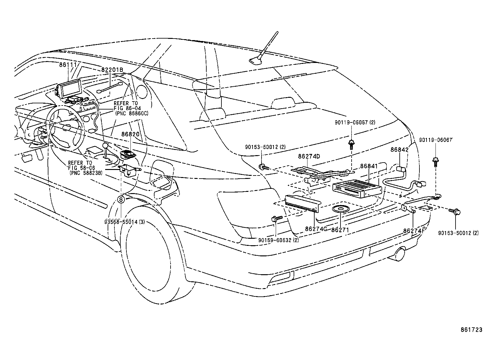  IS200 300 |  NAVIGATION FRONT MONITOR DISPLAY