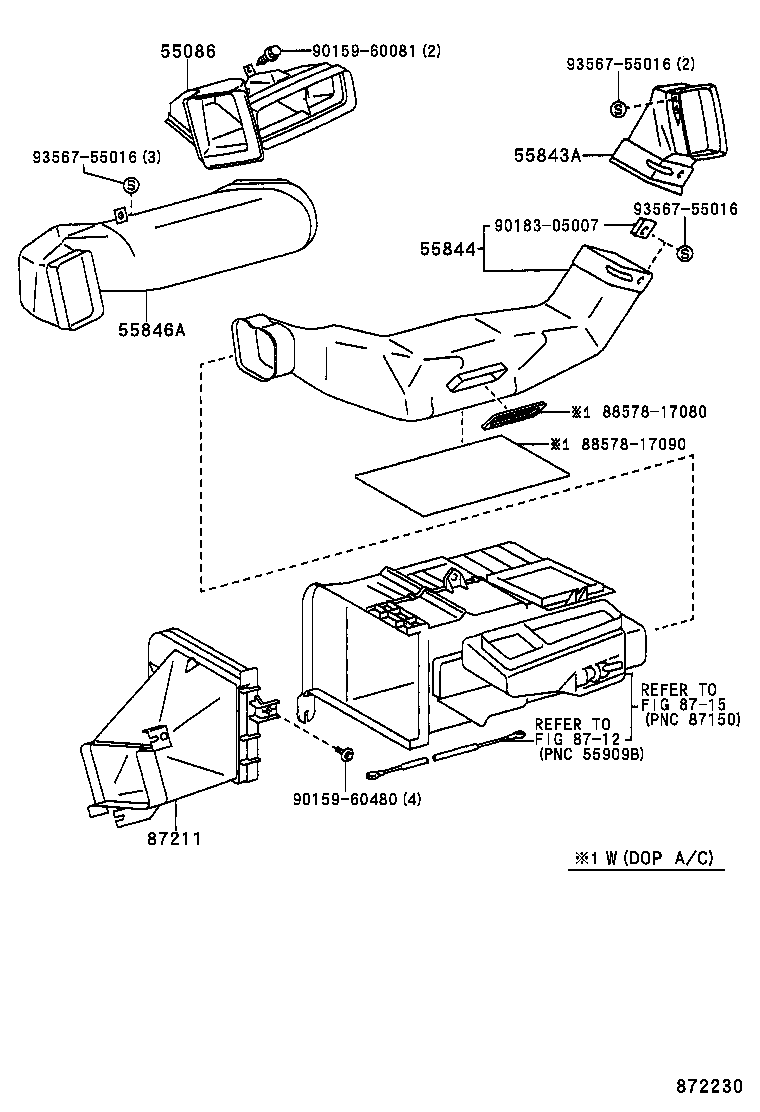  MR2 |  HEATING AIR CONDITIONING CONTROL AIR DUCT