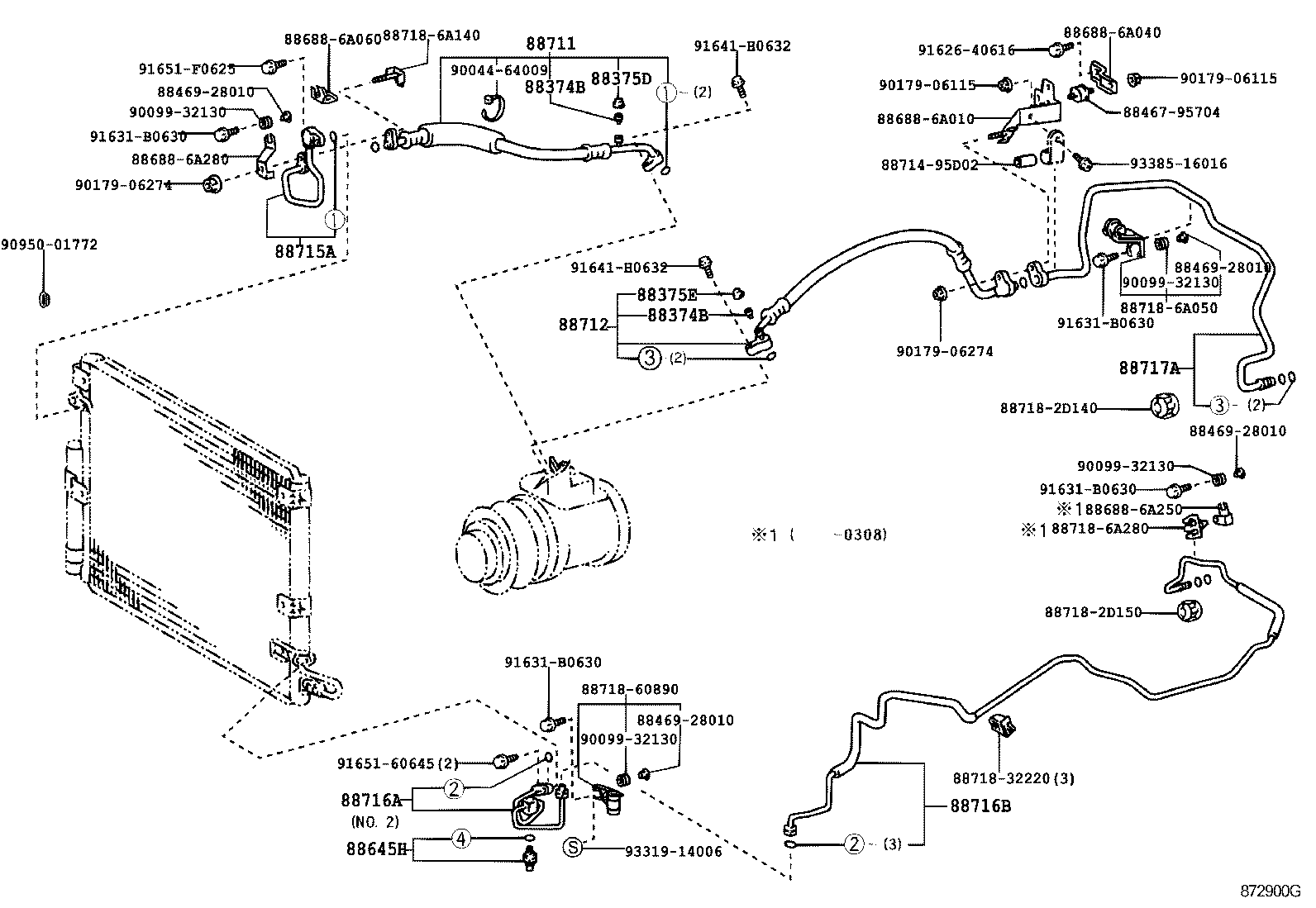  LAND CRUISER 100 |  HEATING AIR CONDITIONING COOLER PIPING