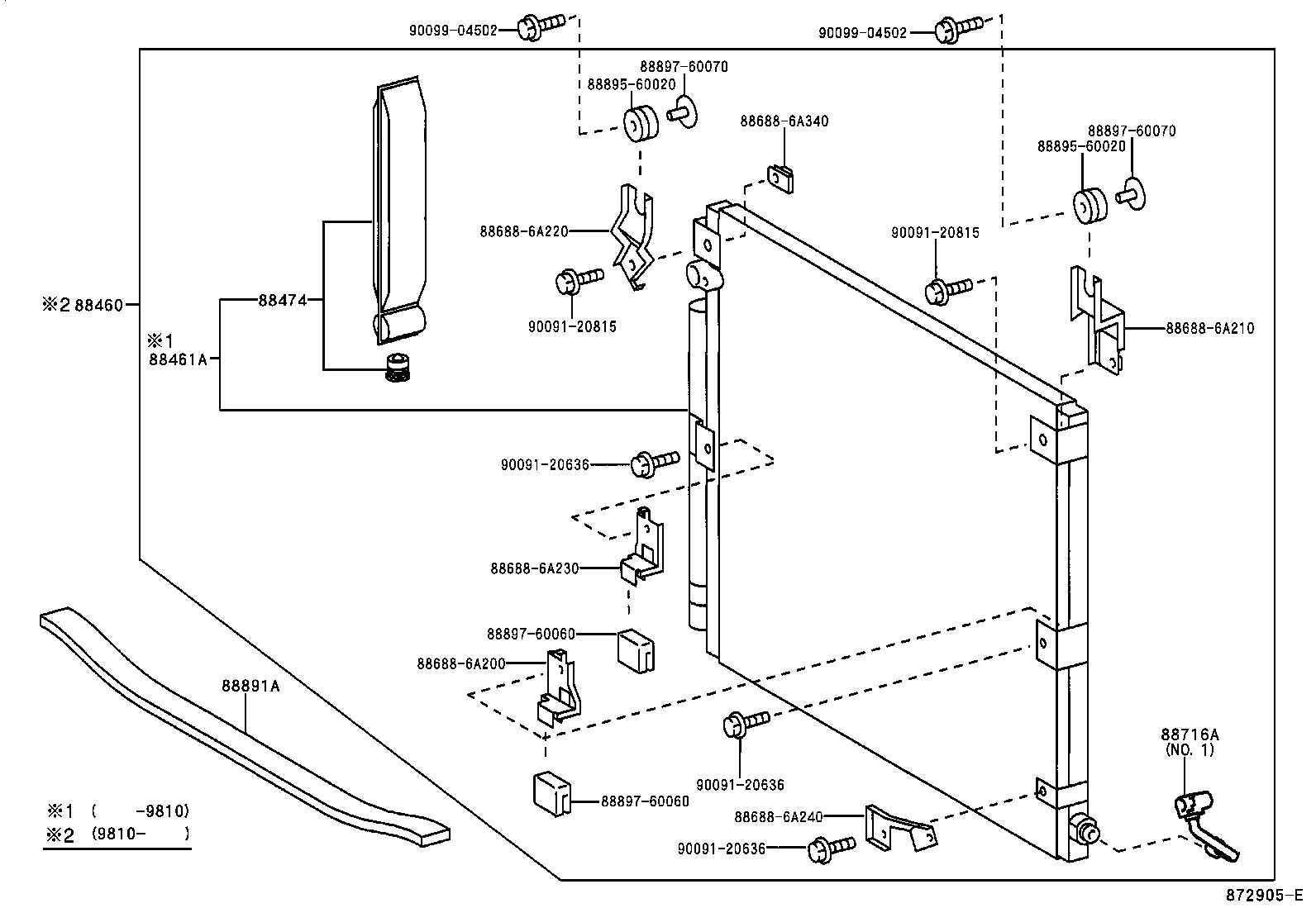  LAND CRUISER 100 105 |  HEATING AIR CONDITIONING COOLER PIPING