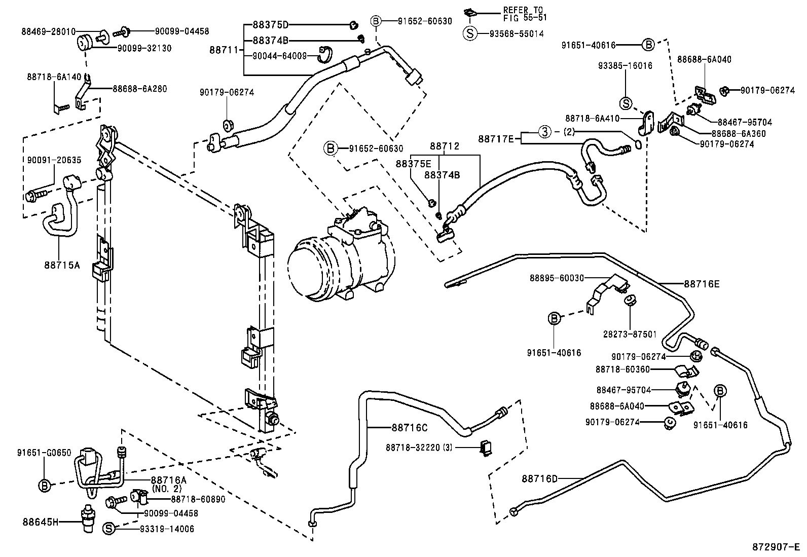  LAND CRUISER 100 105 |  HEATING AIR CONDITIONING COOLER PIPING