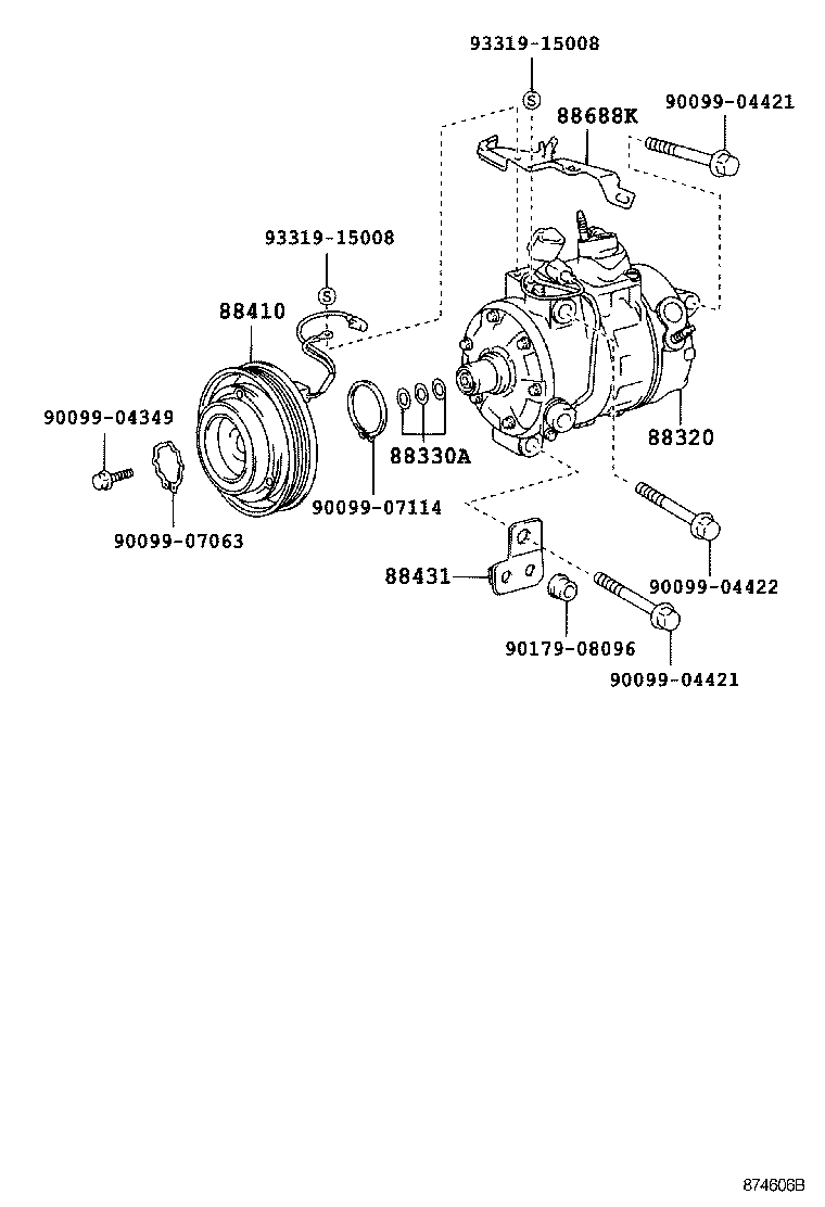  SC430 |  HEATING AIR CONDITIONING COMPRESSOR