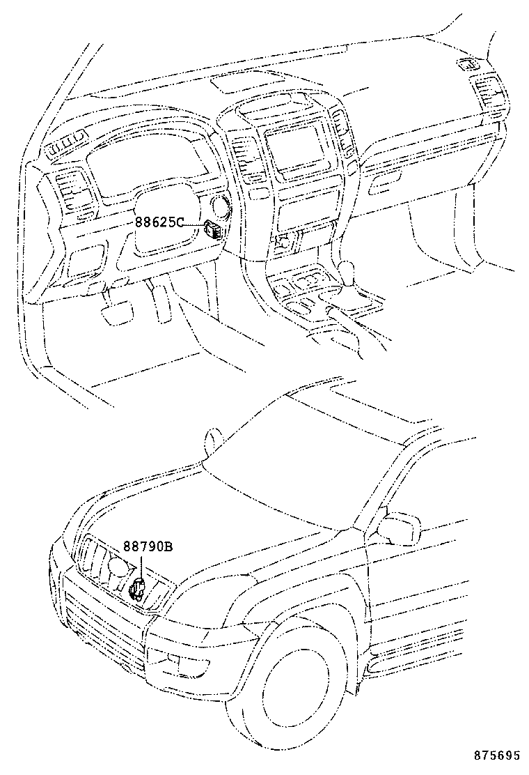  LAND CRUISER 120 |  HEATING AIR CONDITIONING CONTROL AIR DUCT