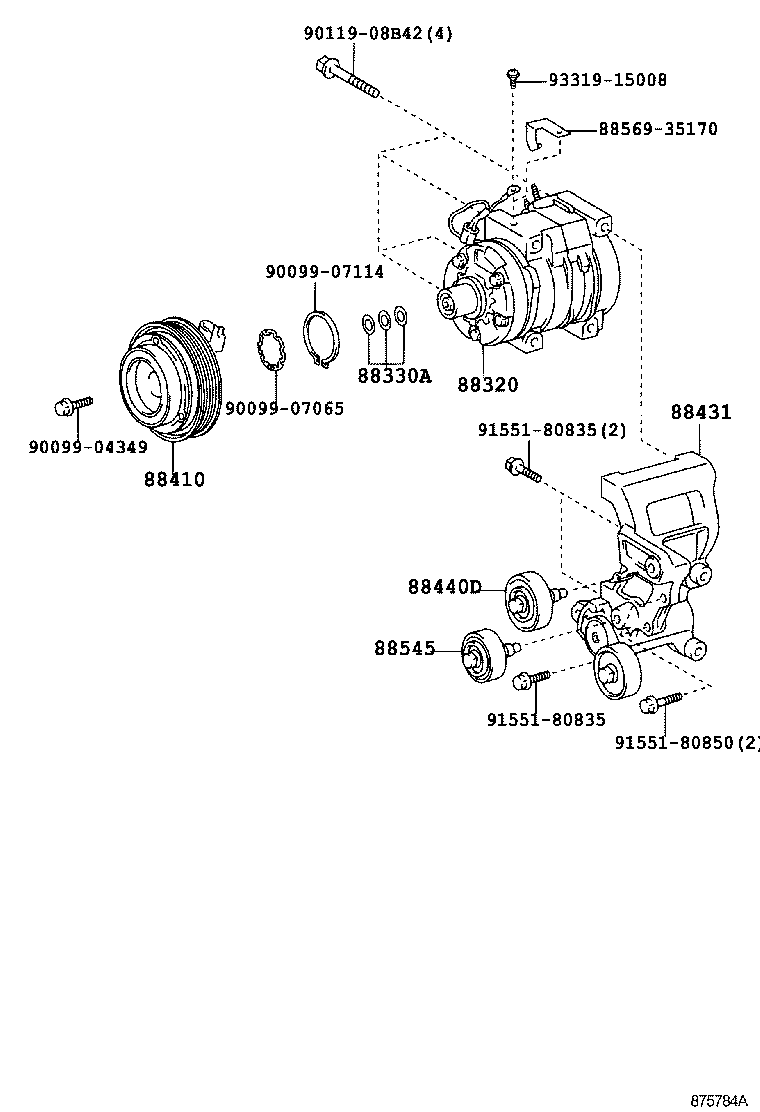  LAND CRUISER 120 |  HEATING AIR CONDITIONING COMPRESSOR