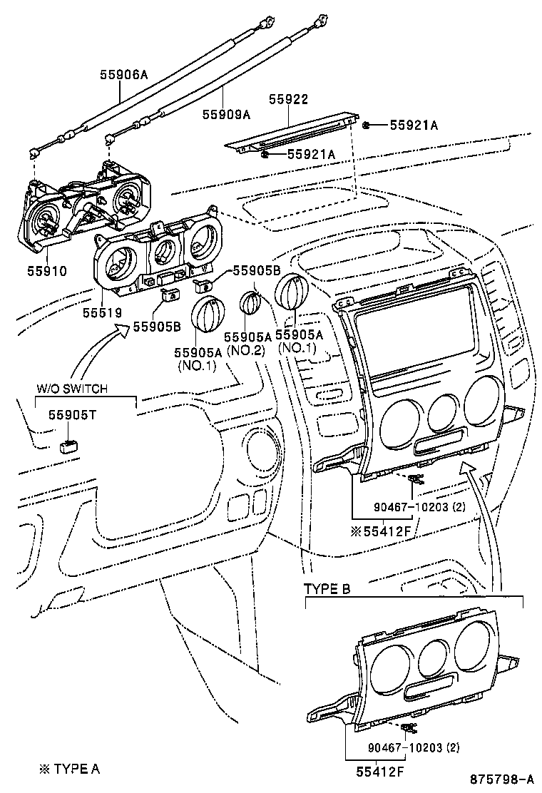  LAND CRUISER 120 |  HEATING AIR CONDITIONING CONTROL AIR DUCT