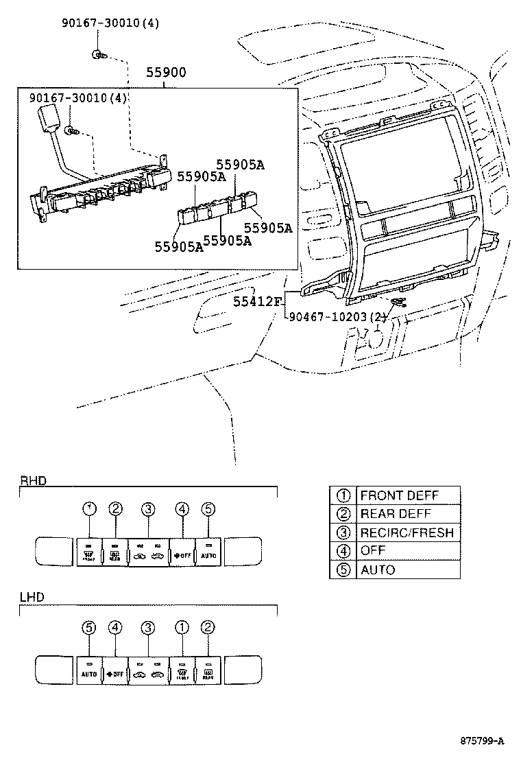  LAND CRUISER 120 |  HEATING AIR CONDITIONING CONTROL AIR DUCT