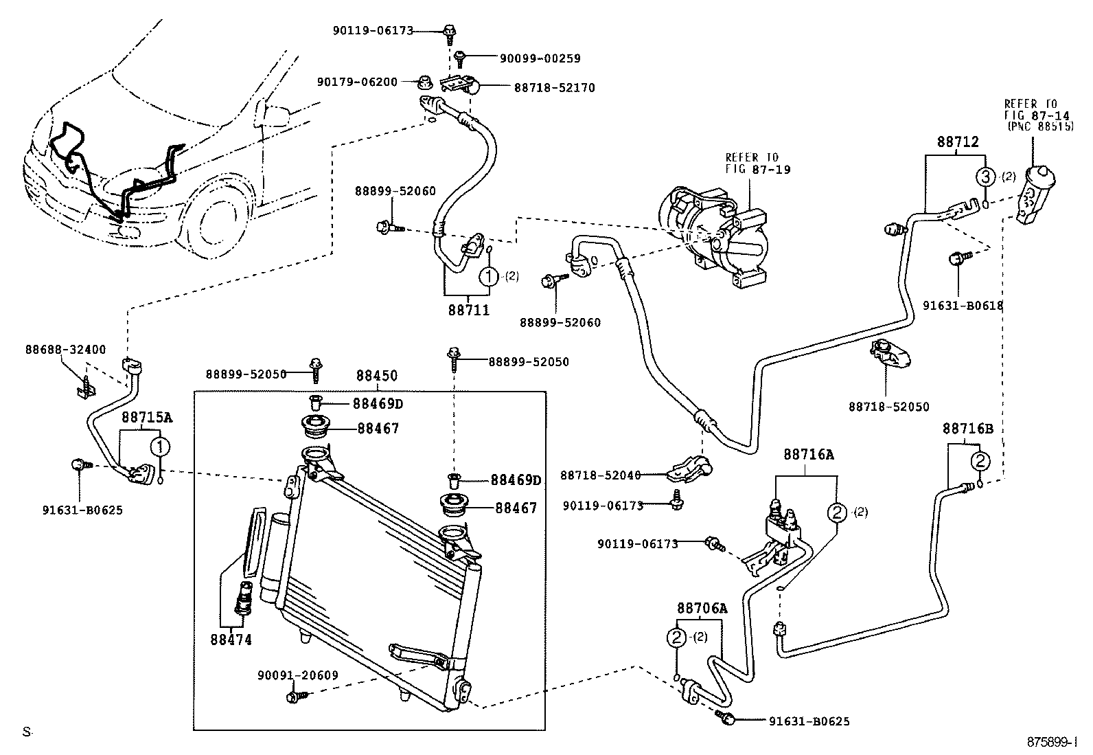  YARIS ECHO VERSO |  HEATING AIR CONDITIONING COOLER PIPING