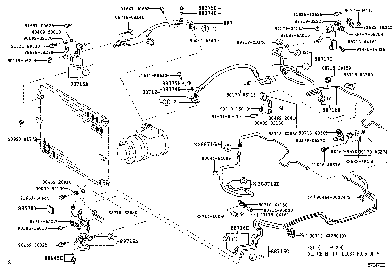  LAND CRUISER 100 105 |  HEATING AIR CONDITIONING COOLER PIPING