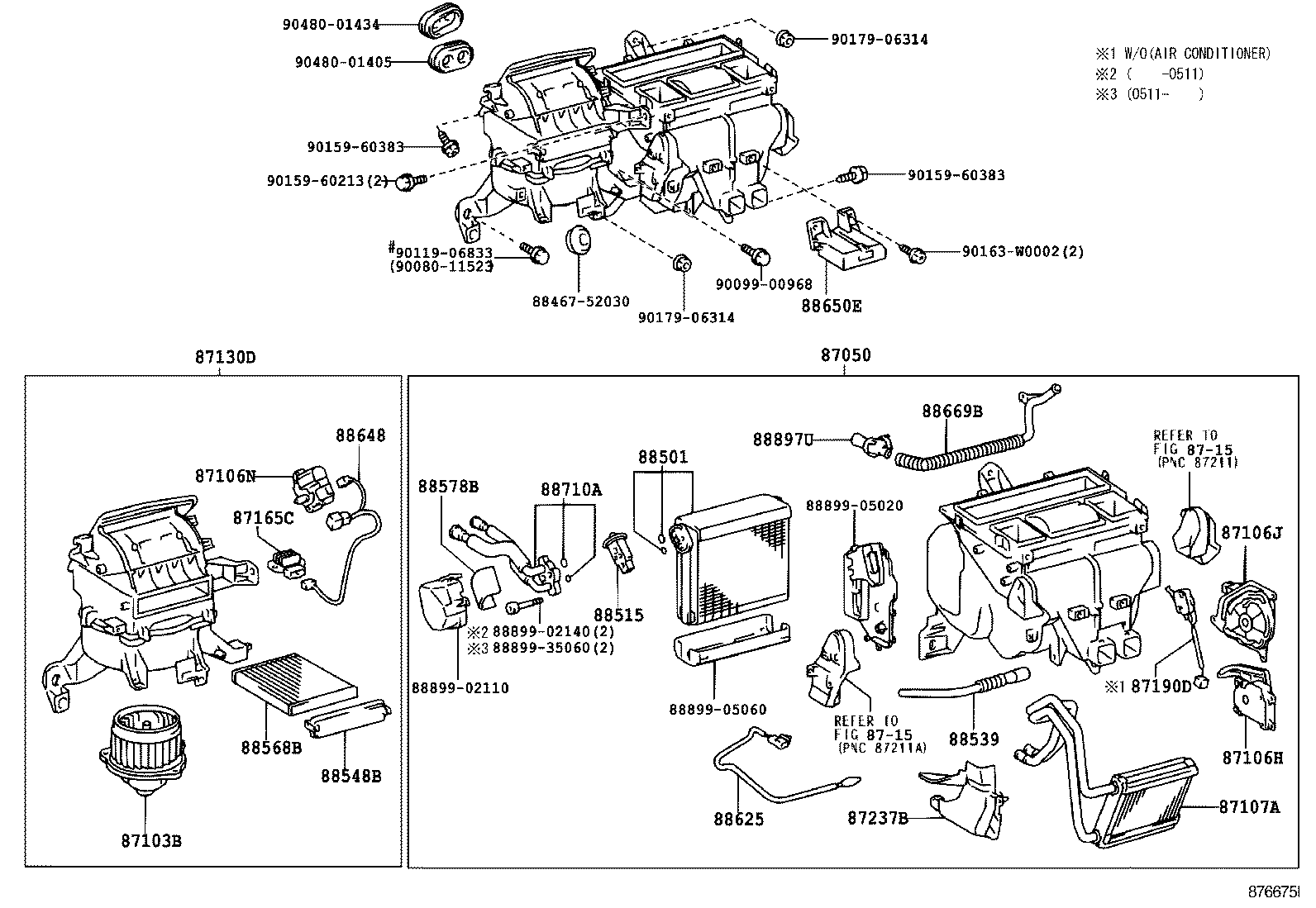  COROLLA VERSO |  HEATING AIR CONDITIONING COOLER UNIT