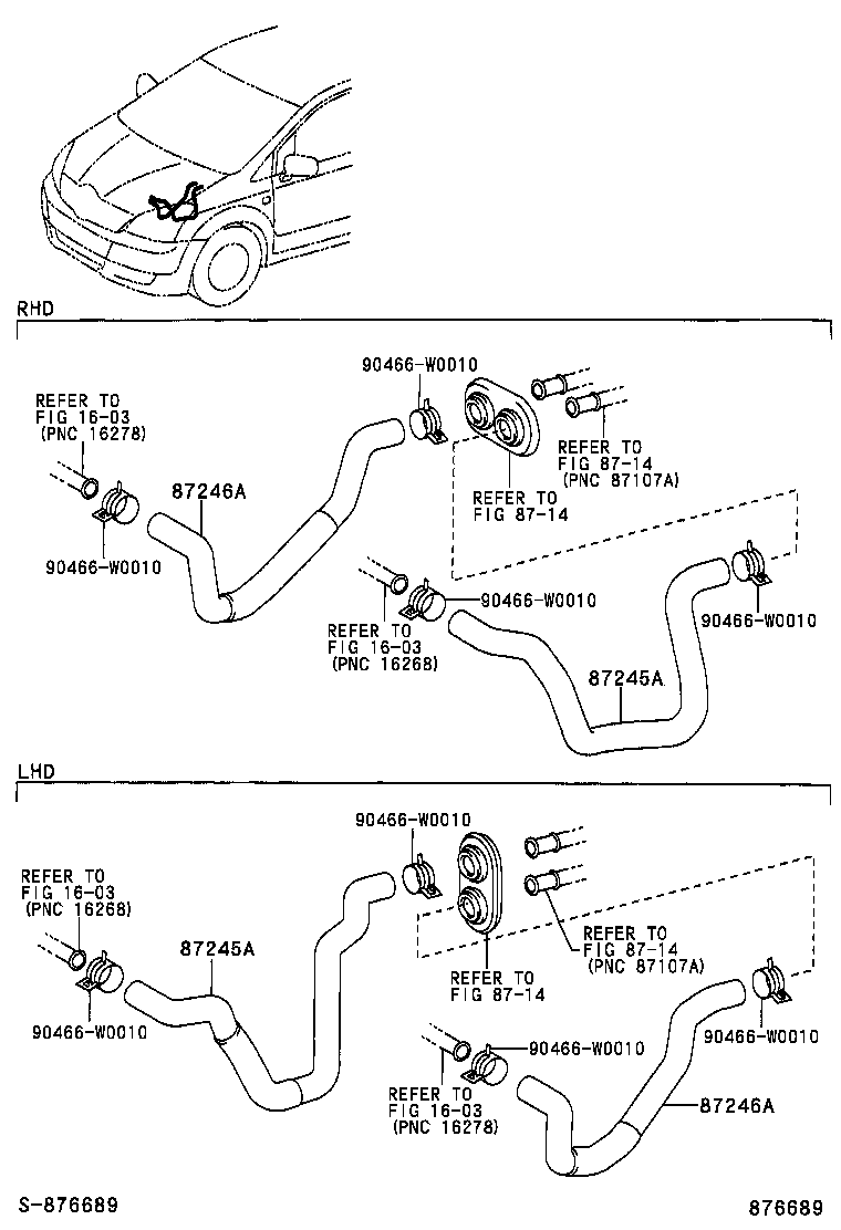  COROLLA VERSO |  HEATING AIR CONDITIONING WATER PIPING