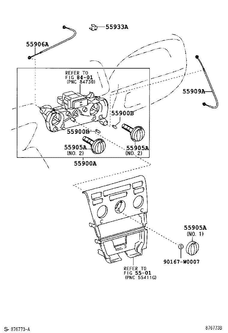  COROLLA |  HEATING AIR CONDITIONING CONTROL AIR DUCT