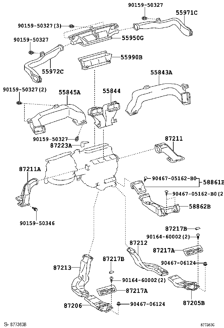  GS30 35 43 460 |  HEATING AIR CONDITIONING CONTROL AIR DUCT