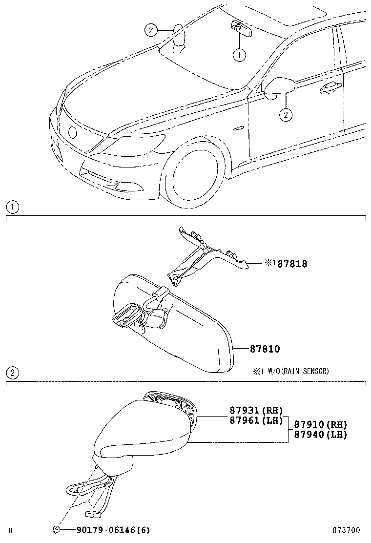  LS460 460L |  MIRROR