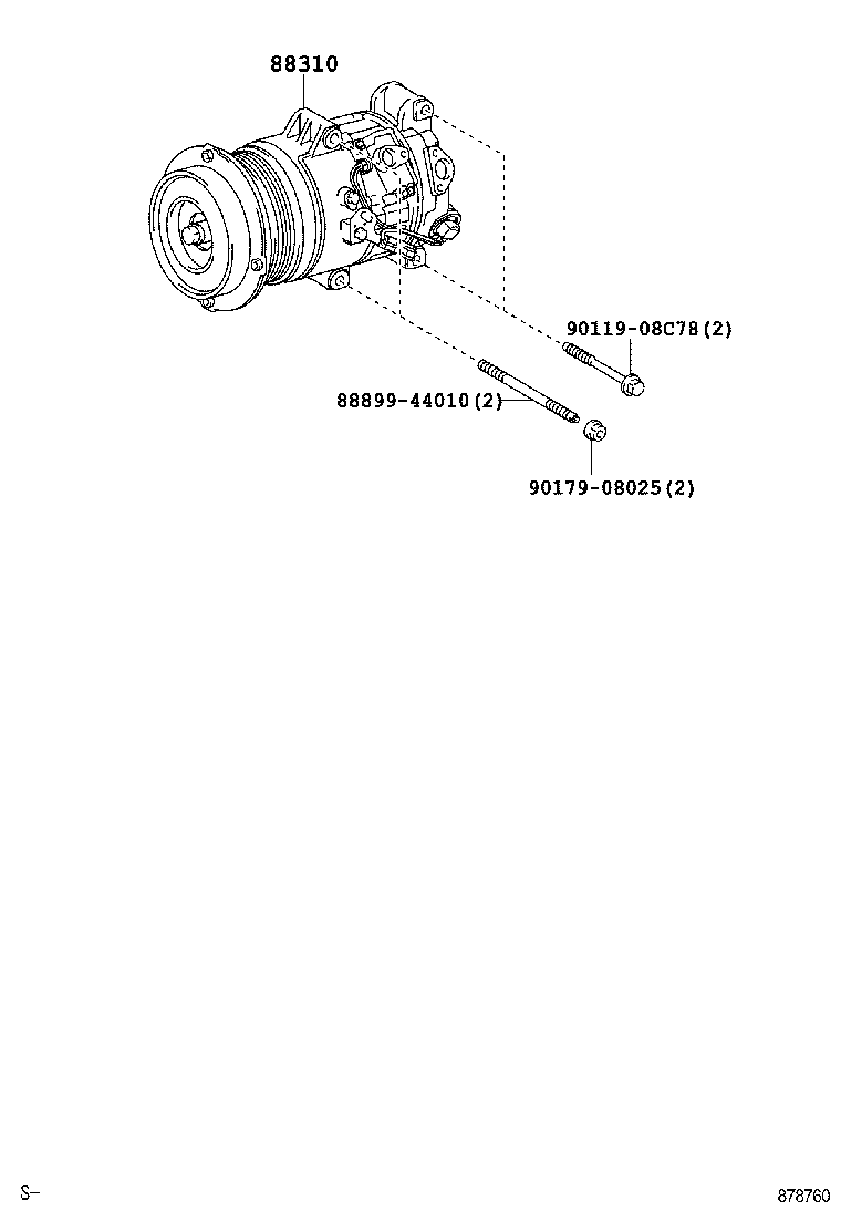  LS460 460L |  HEATING AIR CONDITIONING COMPRESSOR