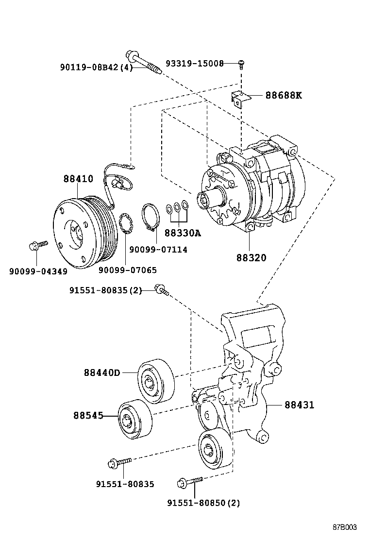  LAND CRUISER 150 |  HEATING AIR CONDITIONING COMPRESSOR