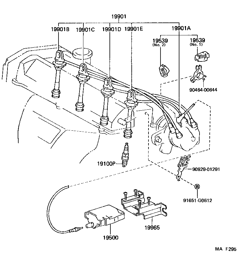  MR2 |  IGNITION COIL SPARK PLUG