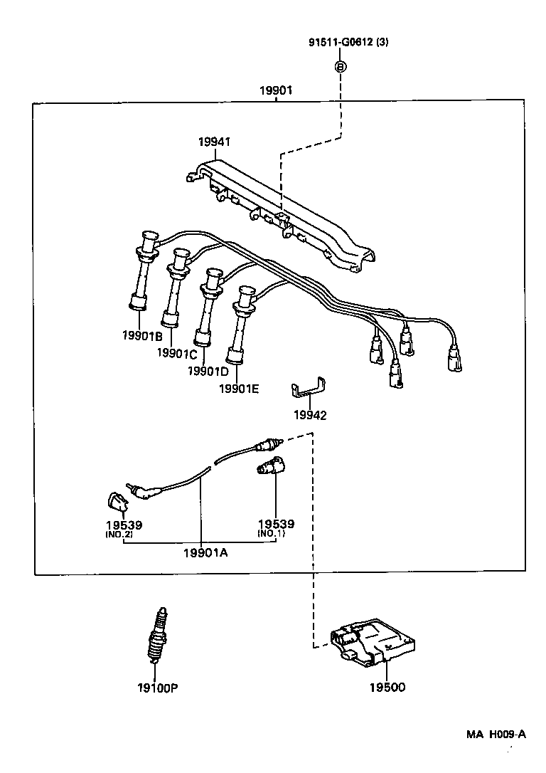  MR2 |  IGNITION COIL SPARK PLUG