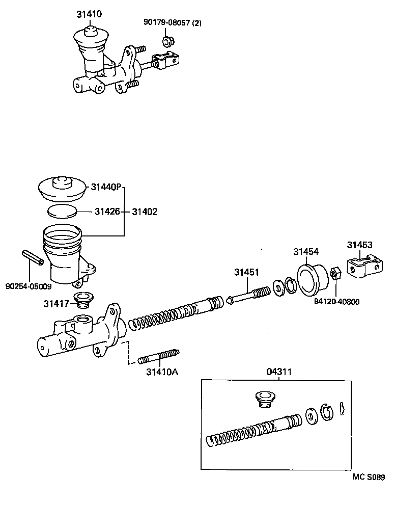  STARLET |  CLUTCH MASTER CYLINDER