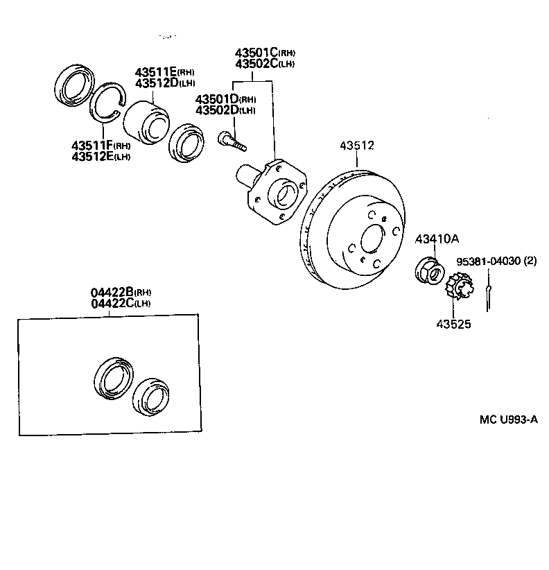  STARLET |  FRONT AXLE HUB