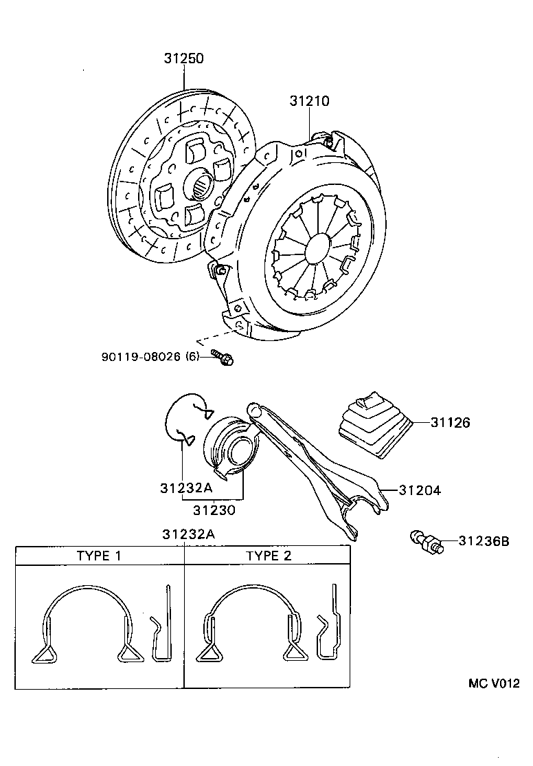  STARLET |  CLUTCH RELEASE FORK