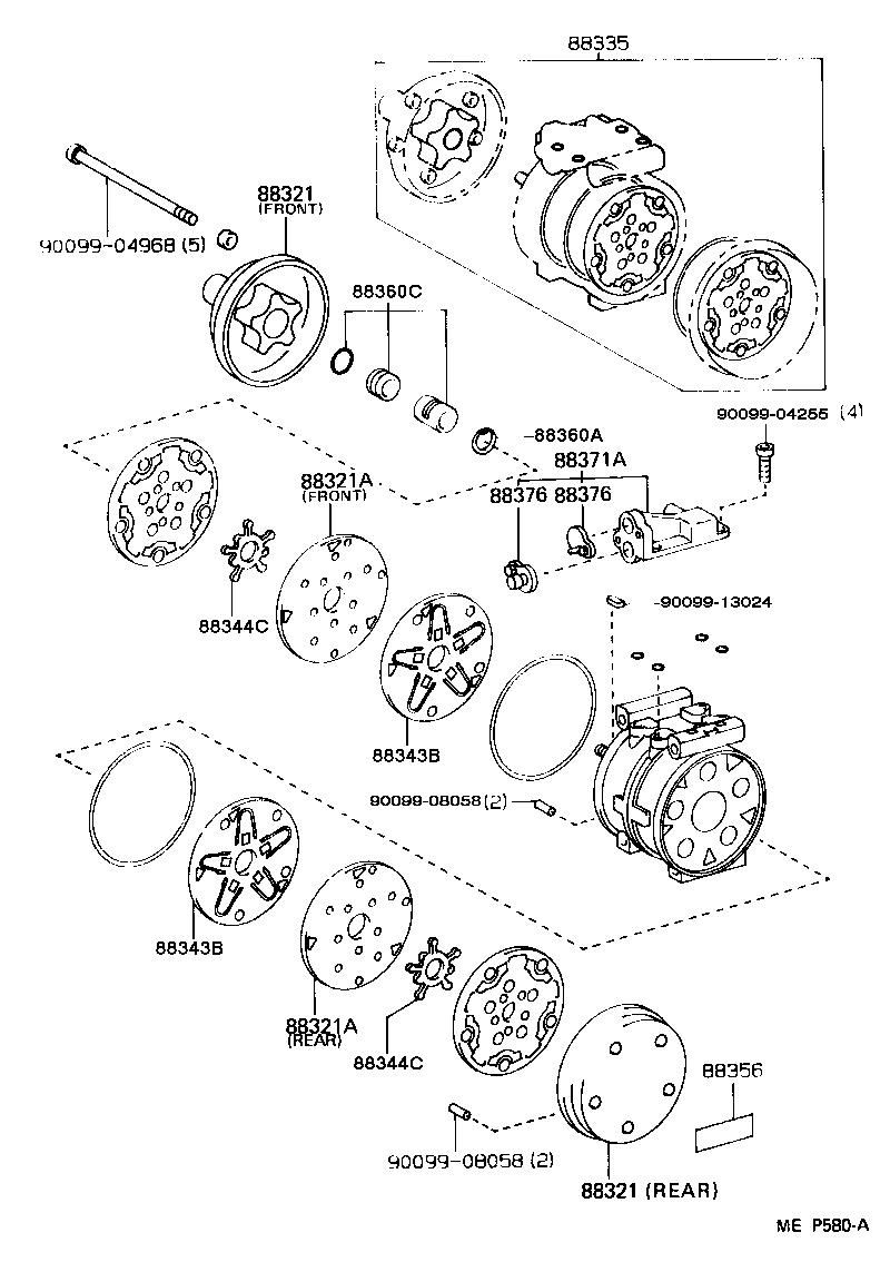  MR2 |  HEATING AIR CONDITIONING COMPRESSOR