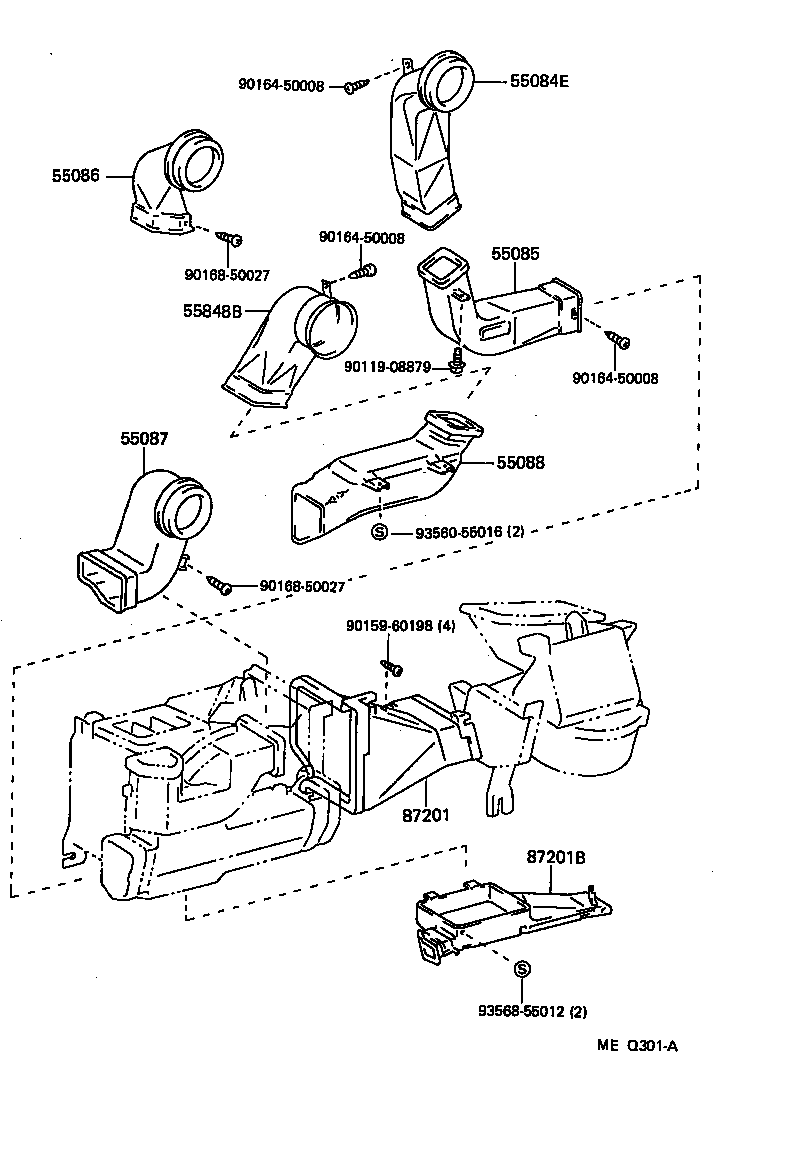  LAND CRUISER 70 |  HEATING AIR CONDITIONING CONTROL AIR DUCT