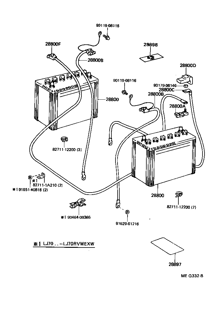  LAND CRUISER 70 |  BATTERY BATTERY CABLE