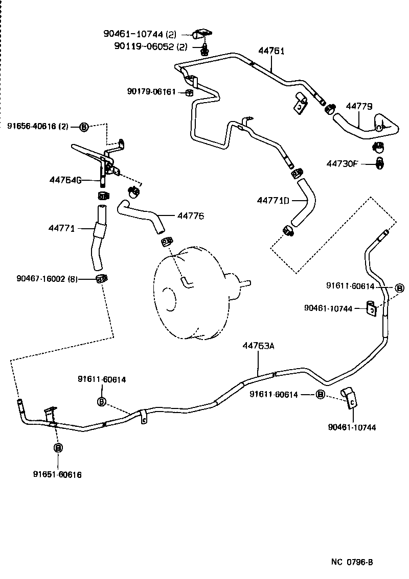  MR2 |  BRAKE BOOSTER VACUUM TUBE