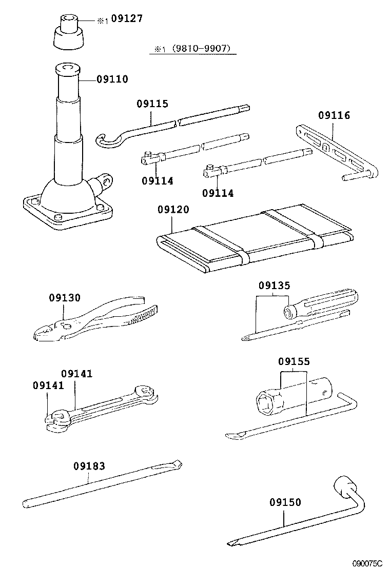  LAND CRUISER 100 |  STANDARD TOOL