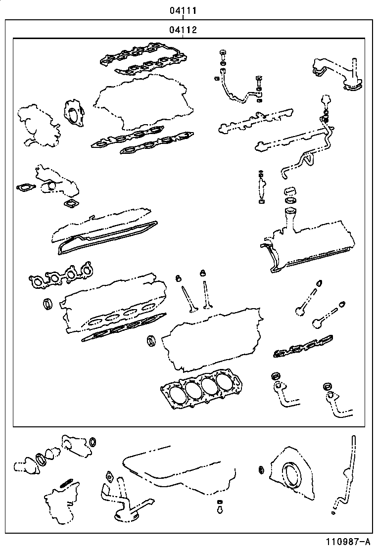  LAND CRUISER 100 |  ENGINE OVERHAUL GASKET KIT